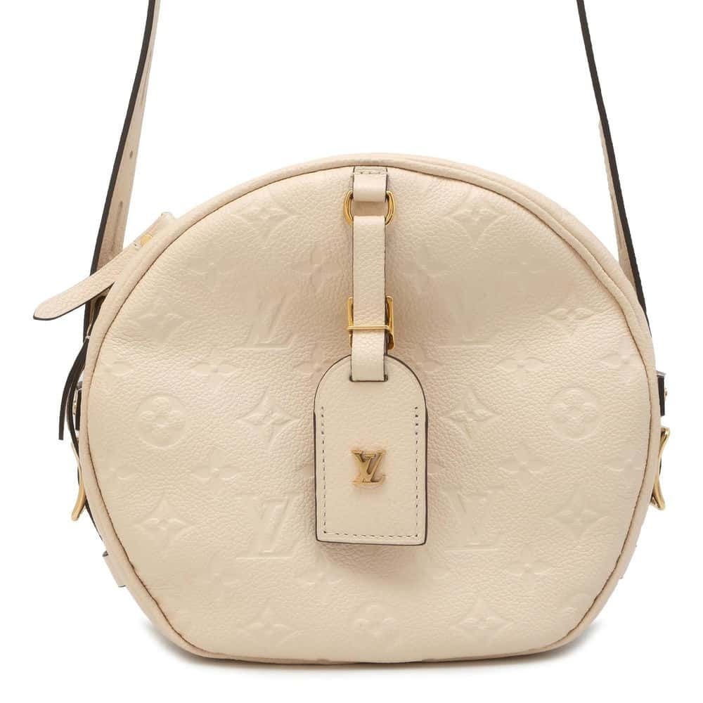 Louis Vuitton Shoulder Bag Monogram Empreinte Boite Chapeau Souple Ivory White